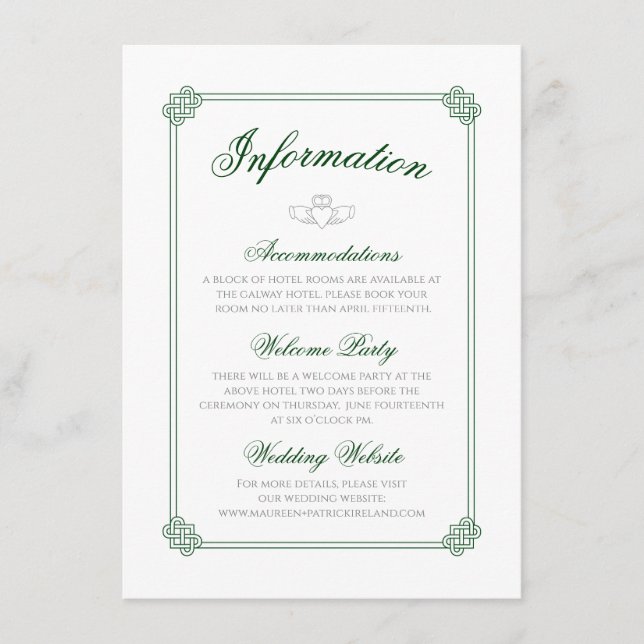 Vattenfärgsdestination: Information om Irland Tilläggskort (Framsida)