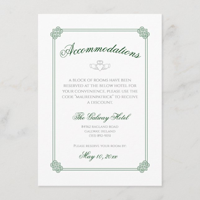 Vattenfärgsdestination: Irlands boende Tilläggskort (Framsida)