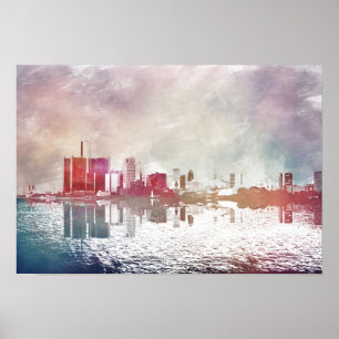 Vattenfärgsdetalj Poster
