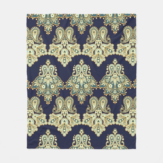 vattenfärgsdigital bakgrund mönster på struktur  fleecefilt (Framsidan)