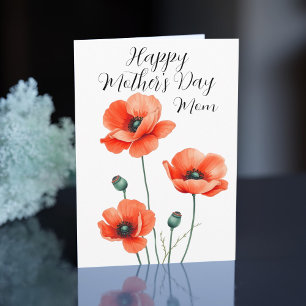 Vattenfärgsdiskett Blomsterfärgskort Mors dag Kort