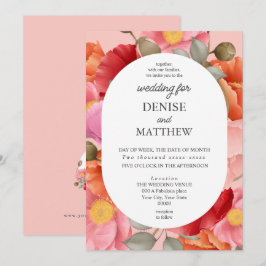 Vattenfärgsdiskett på Gossamer Rosa Inbjudningar