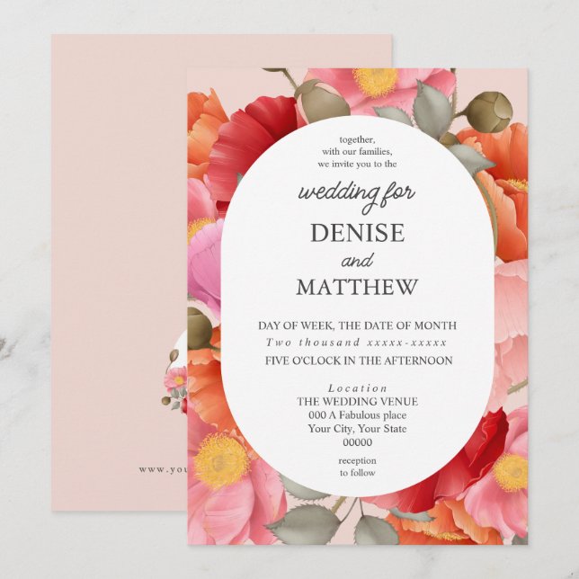 Vattenfärgsdiskett på  Ro Inbjudningar (Fram/baksida)