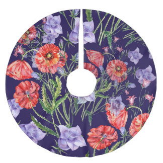 Vattenfärgsdiskmatris för blåringsljuda julgransmatta borstad polyester