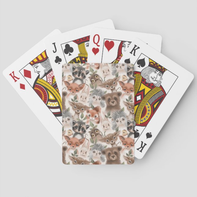 Vattenfärgsdjur Casinokort (Baksidan)