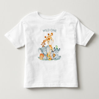 Vattenfärgsdjur Cute Safari Jungle Animals T Shirt
