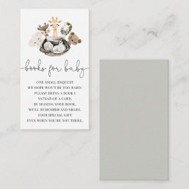 Vattenfärgsdjur Faux Modern Guld Bokar för Baby Tilläggskort