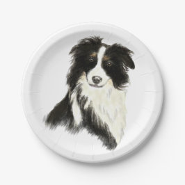 Vattenfärgsdjur Gräns Collie hund Pet Animal