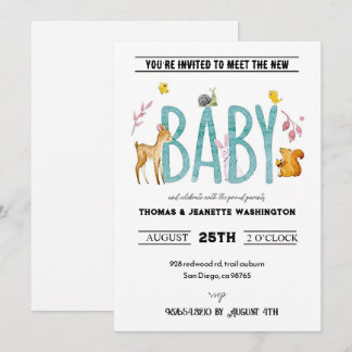 Vattenfärgsdjur - sippra och se möt och ält inbjudningar