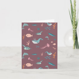 Vattenfärgsdjur vid  Rosan Mönster Kort