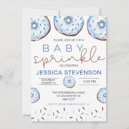 Vattenfärgsdonuts Baby Sprinkle Shower Inbjudningar