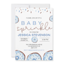 Vattenfärgsdonuts Baby Sprinkle Shower
