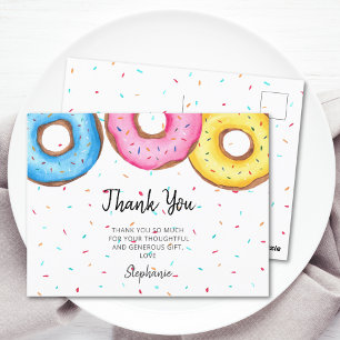 Vattenfärgsdonuts Babyskugga Vykort
