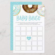 Vattenfärgsdonuts babyvisningsprogram Bingo-spelko