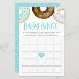 Vattenfärgsdonuts babyvisningsprogram Bingo-spelko