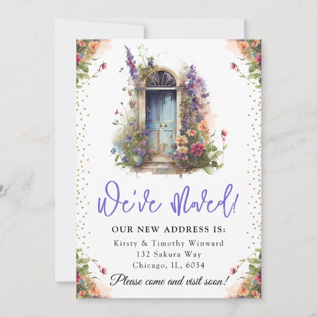 Vattenfärgsdörr Vår blommor - ny startsida Meddelande (Framsida)