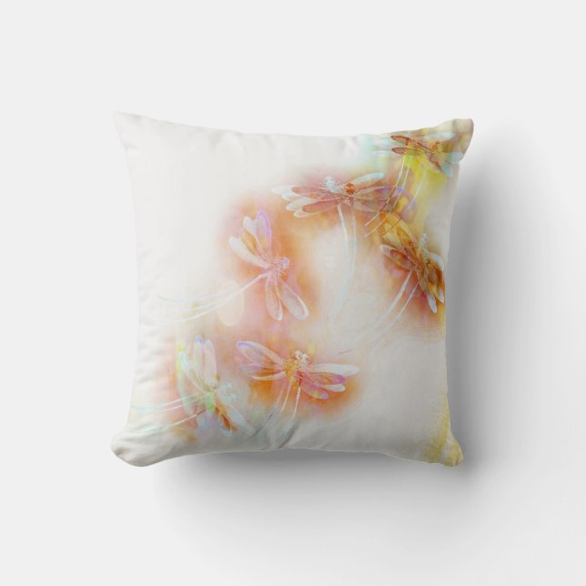 Vattenfärgsdrakar Kudde (Framsida)