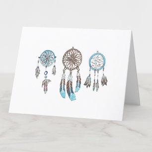 VattenfärgsDreamcatchers tomma Tack Kort