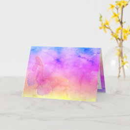 [Vattenfärgsdrömmar] Mjuk Pastel Färg Butterfly Kort
