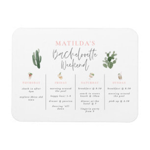 Vattenfärgsdrycker bachelorette helg magnet