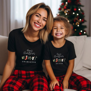 Vattenfärgsdrycker i julkaka candy cane t shirt