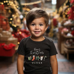 Vattenfärgsdrycker i julkaka candy cane t shirt<br><div class="desc">En roligt-design med vinter-favoriter med vattenfärg - hett choklad,  candy cane,  lagerhållning. God jul i contemporaryns skriptteckensnitt,  perfekt för att fira julhelgen. kan redigeras,  som en del av en samling.</div>