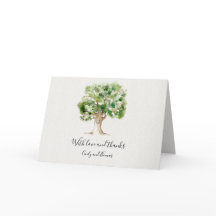 Vattenfärgsek Träd Tack