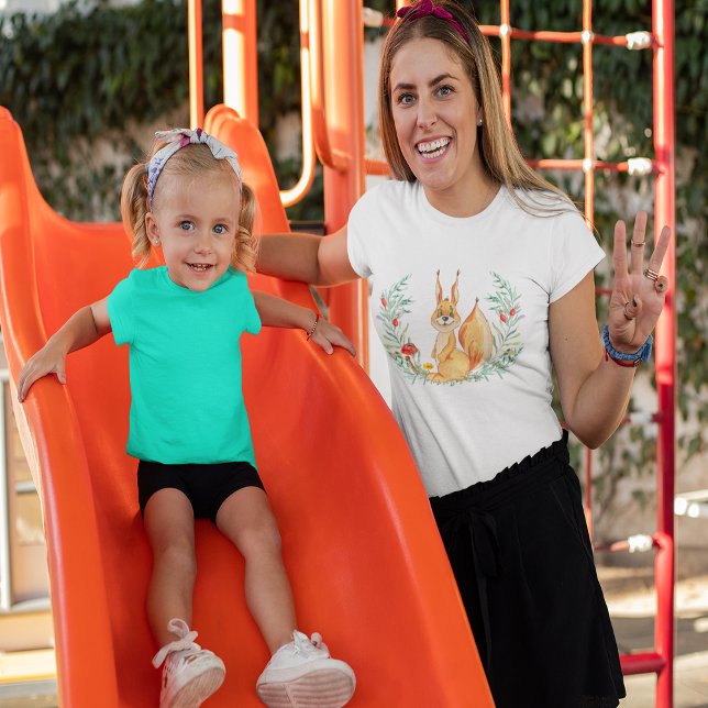 Vattenfärgsekorre T Shirt (Watercolor Squirrel Tri-Blend Shirt)