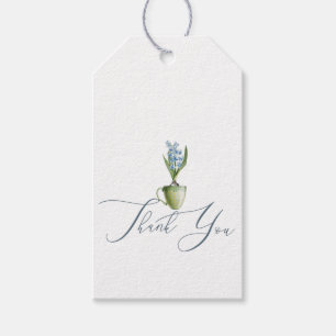 VattenfärgsElegant Blommigt Bröllop Tack Presentetikett