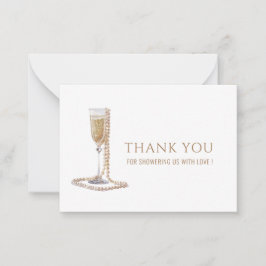 VattenfärgsElegant Perls Prosecco-Möhippa Th Anteckningskort