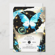 Vattenfärgsenkel fjäril-födelsedag