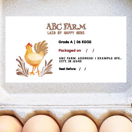 Vattenfärgsetikett Cute Egg-kartong Fraktsedel