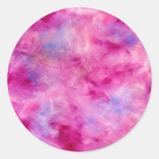 Vattenfärgsetikett Runt Klistermärke