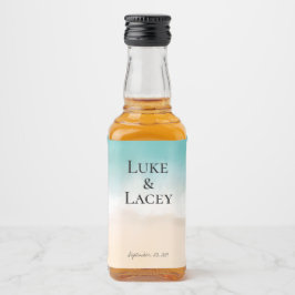Vattenfärgsetiketter för badbröllop spritflaskor etikett