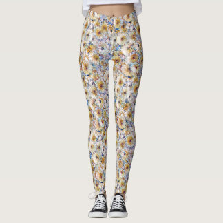 vattenfärgsexplosion för daisy leggings