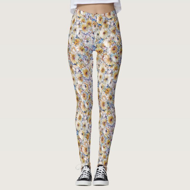 vattenfärgsexplosion för daisy leggings (Framsida)
