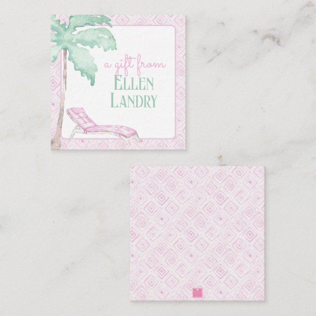 Vattenfärgsfack Art Deco Handflatan-segmentsskabin Anteckningskort (Fram/baksida)