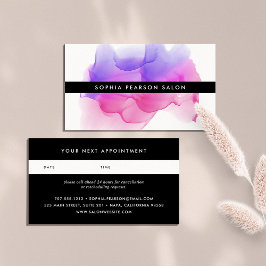 Vattenfärgsfack för modern Magenta | Uppsägningsko Tidsbeställning Kort