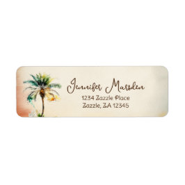 Vattenfärgsfack Returadress Etikett