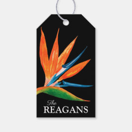 Vattenfärgsfågel för Anpassningsbar för paradise-f Presentetikett