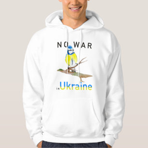 Vattenfärgsfågel Inget krig i Ukraina Patch Car Ma Hoodie