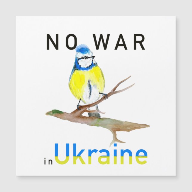 Vattenfärgsfågel No war in Ukraina Tote Bag Notebo (Framsida)