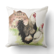 Vattenfärgsfåglar Hen & Tupp Fåglar