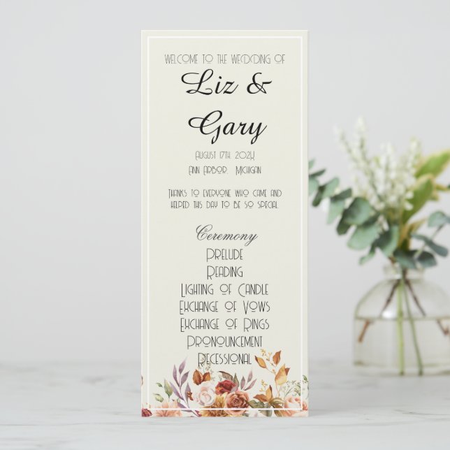 VattenfärgsFall Blommigt Foliage Program (Stående Fram)