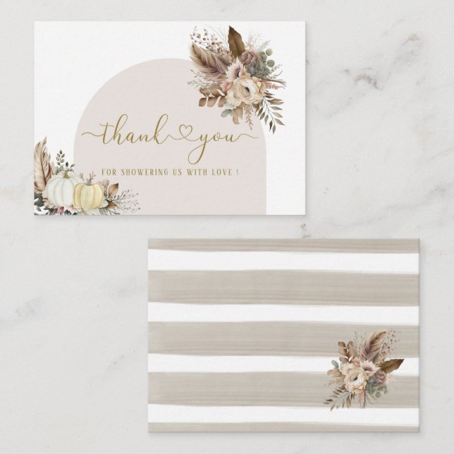 Vattenfärgsfall i kärlek möhippa ShowerFlower Pump Anteckningskort (Fram/baksida)