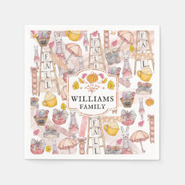 Vattenfärgsfall Personlig Hand målat inslag Pappersservett