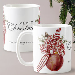 Vattenfärgsfält God jul för dekorerat fält Kaffemugg