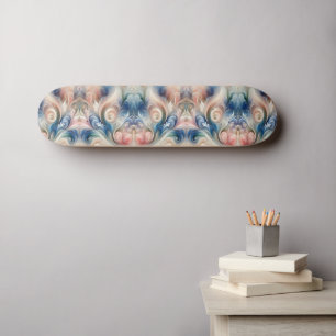 VattenfärgsFantasy Blommigt Romantic Mönster Mini Skateboard Bräda 18,5 Cm