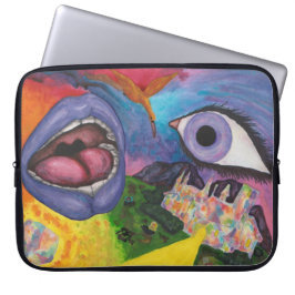 VattenfärgsFantasy Dimensions Woman Opal Surreal Laptop Fodral