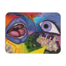 VattenfärgsFantasy Dimensions Woman Opal Surreal Magnet